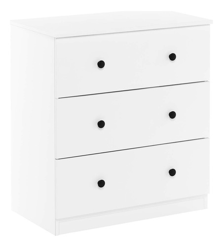 Furinno Tidur Cómoda De Diseño Simple Perilla De 3 Cajones