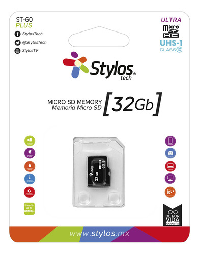 Kit 10 Tarjeta De Memoria Stmsds3b 32gb Stylos S/adaptador