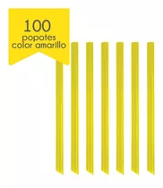 Comprar 100 Popotes Para Tapioca Biodegradable A Base De Planta Color Amarillo