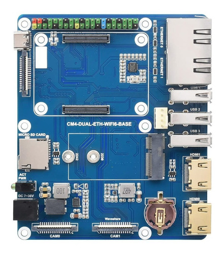 Placa Base Wifi6 Dual Eth Para Modulo Computacion