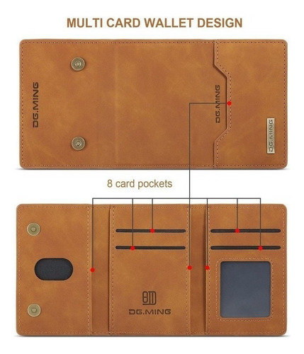 De Funda For iPhone Carcasa Case Con Cartera Separada Cuero