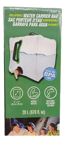 Garrafa Portatil Agua Bolsa Plegable Liquidos Acampar 20 L