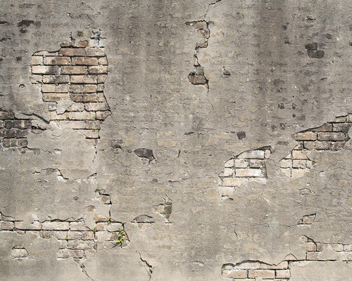Wr50520 Concreto Roto Mural De Pared, Gris