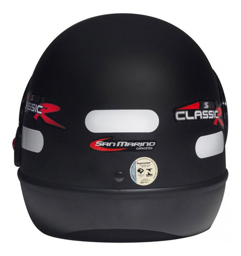 Imagem 6 de 7 de Capacete Taurus San Marino Preto Fosco Classic