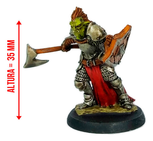 Guerreiro Meio-orc - Gruzak - Miniatura Pintada - Rpg