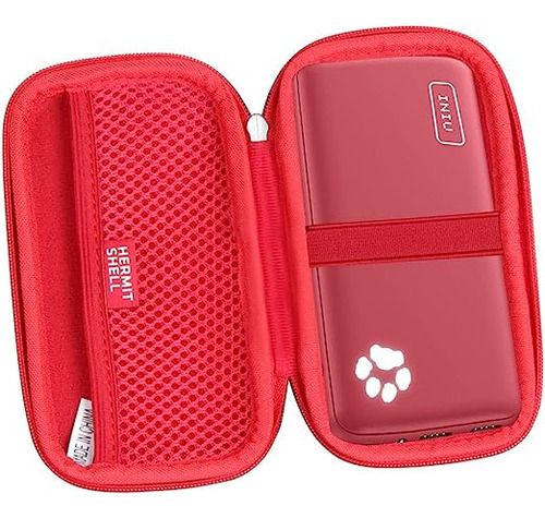 Estuche De Viaje Duro Para Cargador Portatil Iniu Rojo