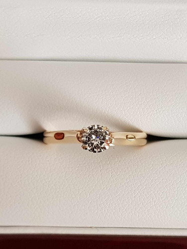 Anillo De Compromiso Oro 14k Diamante Natural 50 Puntos