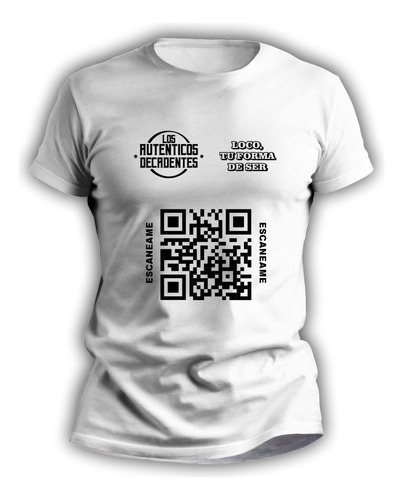 Remera Rockera Hombre Mujer Qr Autenticos Decadentes - 4222