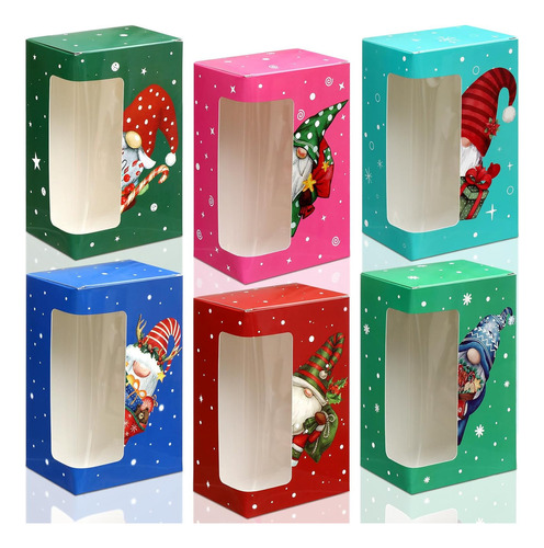 Sliner 24 Cajas De Galletas De Navidad Con Ventana De 6.3