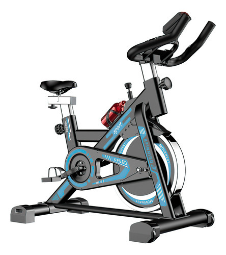 Bicicleta Spinning Ergométrica Profissional Social Fit Preto E Azul