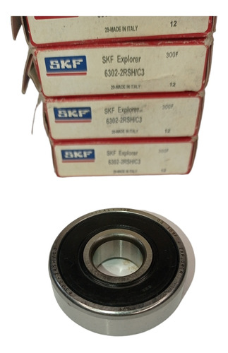 Rodamientos Rígido De Bolas 6302-2rs1/c3 Marca Skf 