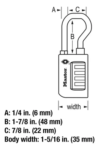 Candado Para Equipaje Master Lock 4696t, Aprobado Por La Tsa