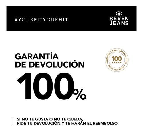 Pantalon Mujer Mezclilla Cintura Alta Push Up Seven Jeans