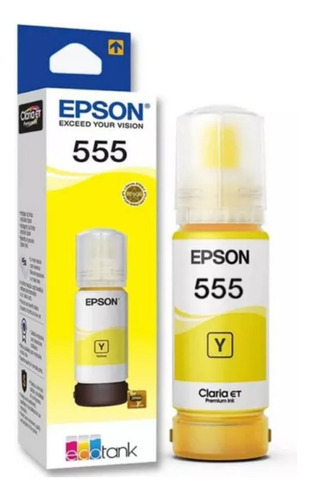 Tinta Para Impresora Epson Epson 555 Color Amarillo De 70 Ml