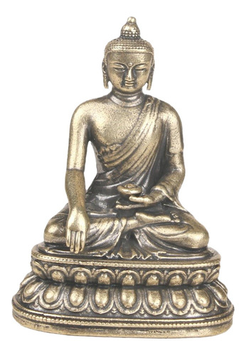 Escultura De Buda Sentado Con Aspecto Antiguo, Pieza De