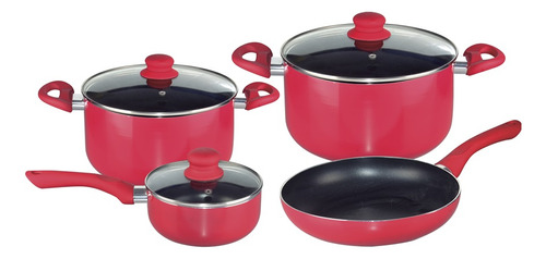 Set Bateria De Cocina 7 Pzas Cuori Fiamma