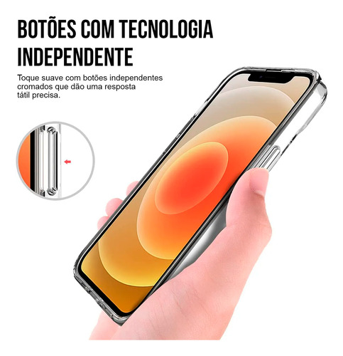 Kit 5 Capinhas Case Transparente Acrílico Para iPhone 14 Max