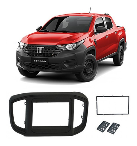 Moldura  Multimidia  2 Din Fiat  Strada 2021 Strada 2021