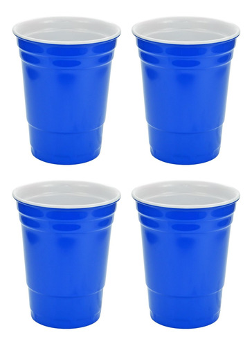 Vaso Azul De 16 Oz Hecho De Melamina, Paquete De 4 Livi...