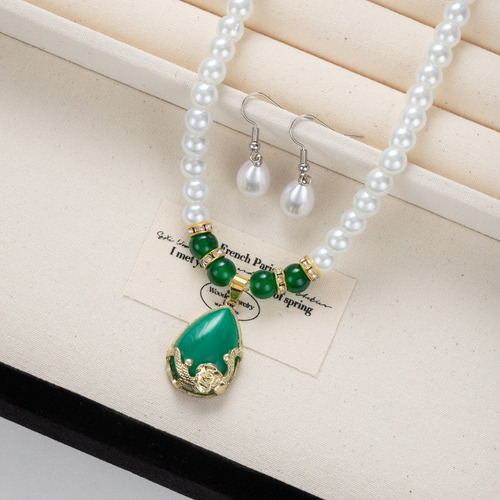 Iy Collar Pendientes Perlas 3pzs Un Regalo Perfecto Día