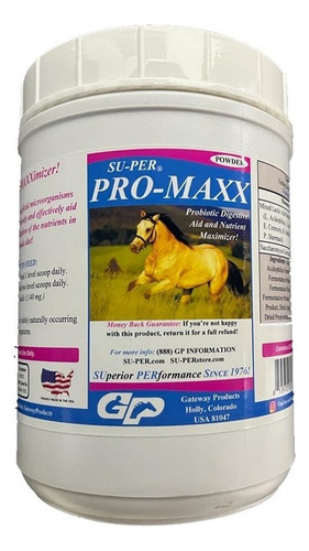 Super Pro-maxx Probióticos Para Caballos Equinos 2.5lb