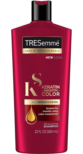 Tresemme Champú Queratina De Color Liso Con Aceite Marroqu.