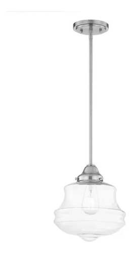 Lampara De Techo Semiempotrable 10'' Vintage Moderna 60w Estructura Plateado