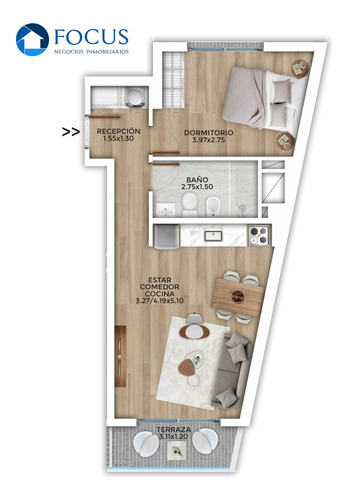 Venta Apartamento 1 Dormitorio Con Terraza En La Blanqueada