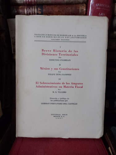 O'gorman Breve Historia Divisiones Territoriales 1937