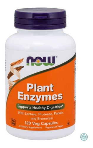 Plant Enzymes, 120 cápsulas, enzimas digestivas, Now Foods, sabor neutro