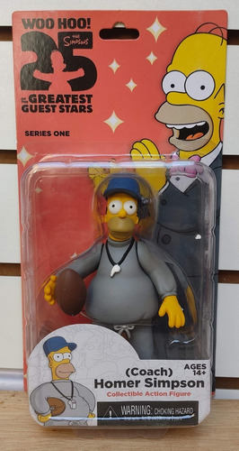 Figura Coach Homer Los Simpsons Woohoo 25 Aniversary Serie 1