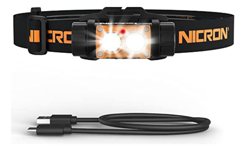 Nicron Rechargeable Headlamp, High Bright 1500 Lumens 180°