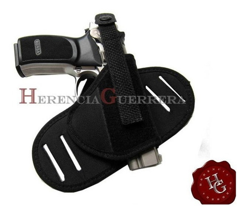 Imagen 5 de 7 de Pistolera Funda Panqueque Universal Saque Horizontal Coihue