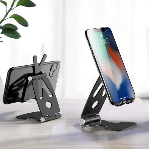 Soporte Antideslizante Para Celulares, Tabletas, Color Negro