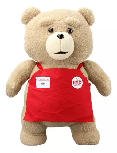 Brinquedo Pelúcia Urso Ted com Avental Vermelho: Filme Ted 2 Teddy