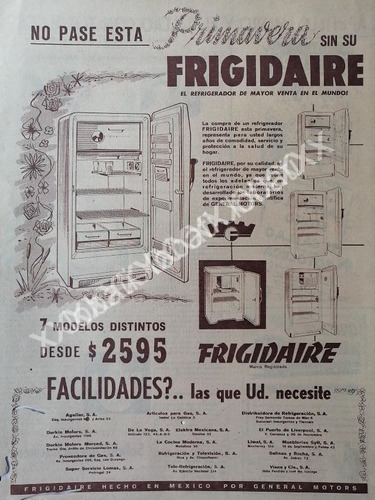 Cartel Retro Refrigerador Frigadaire 1957 /6