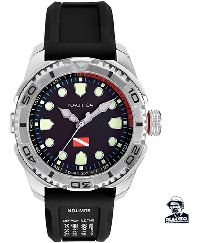 Reloj Nautica Tarpoon Dive Naptds901 En Stock Original Caja