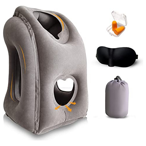 Almohada De Viaje Inflable, Almohada De Cuello De Avión Para