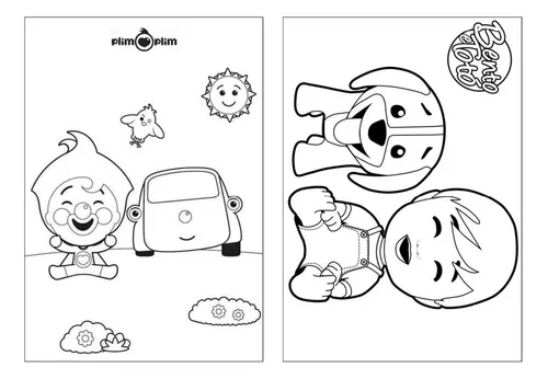 Desenhos de Bento e Totó para Colorir, Pintar e Imprimir 