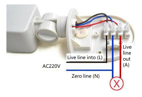 Interruptor Detector De Sensor De Movimiento Led De 90-250v
