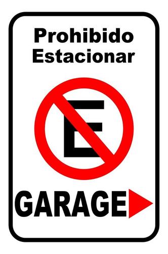 Imagen 2 de 3 de Cartel Rígido Prohibido Estacionar 20x30cm | Jota