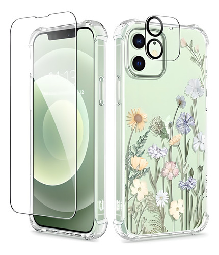 Funda Gviewin iPhone 12/12 Pro + Protector Pantalla Y Lente