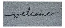 Comprar Felpudos Alfombras Para Entrada Hogar Moderno 30x70 Cm Diseño De La Tela Welcome Gris
