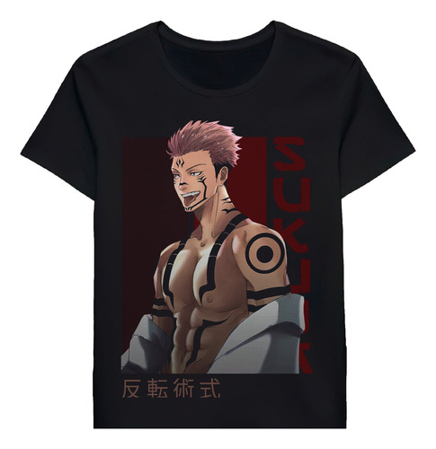 Remera Jujutsu Kaisen Sukuna Ryomen Red Jjk 83102551