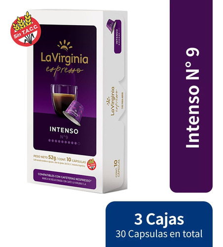 Café En Capsulas La Virginia Espresso X 3 Cajas