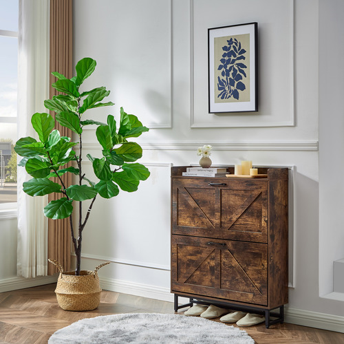 Árbol Artificial Ficus Pandurata, Planta Decorativa Hogar Sin Maceta