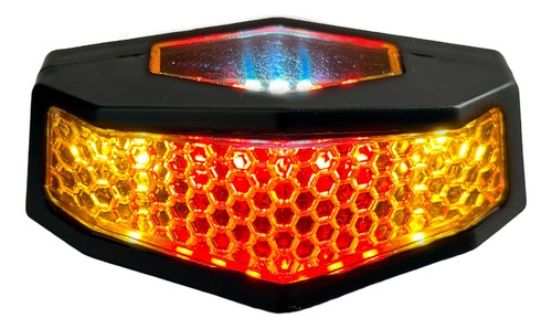 Stop Trasero Direccional 10 Led Luz Bicolor Para Moto