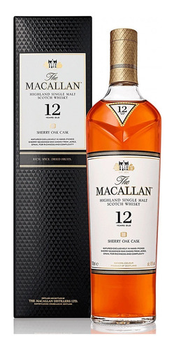 Imagem 1 de 5 de Whisky The Macallan Sherry Oak Cask 12 Single Malt 700ml