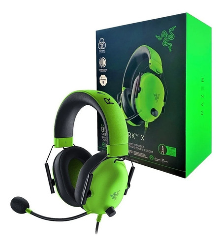 Faixa de cabeça verde Razer Blackshark V2 X, cor verde