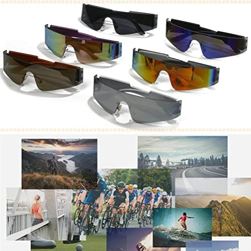 Bawuyi Y2k Futuristic Wrap Around Gafas De Sol Hombres Mujer